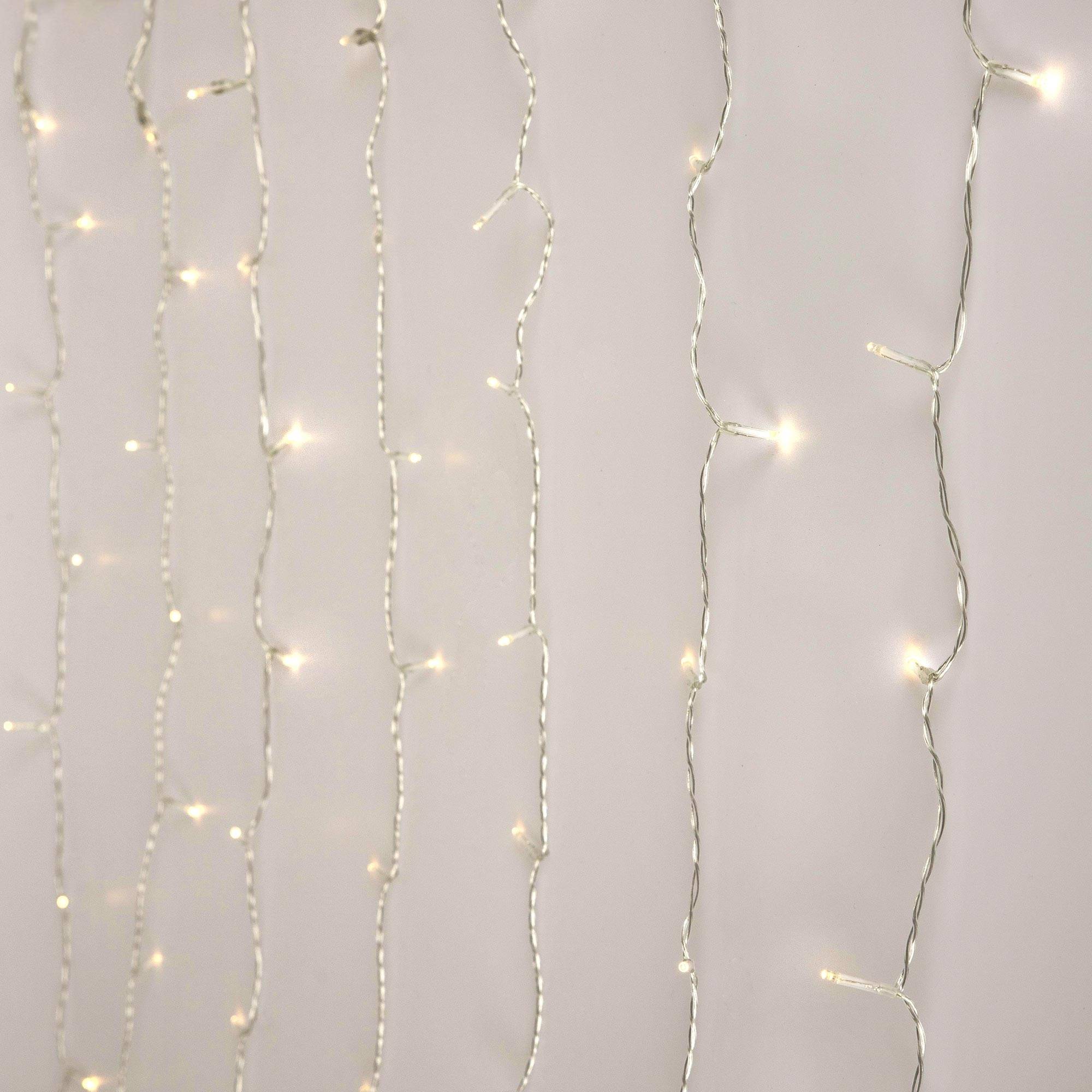 Ecd-Germany - Rideau pendant lumineux de Noël 240 LED blanc chaud IP44 2m intérieur/extérieur - Imagen 8