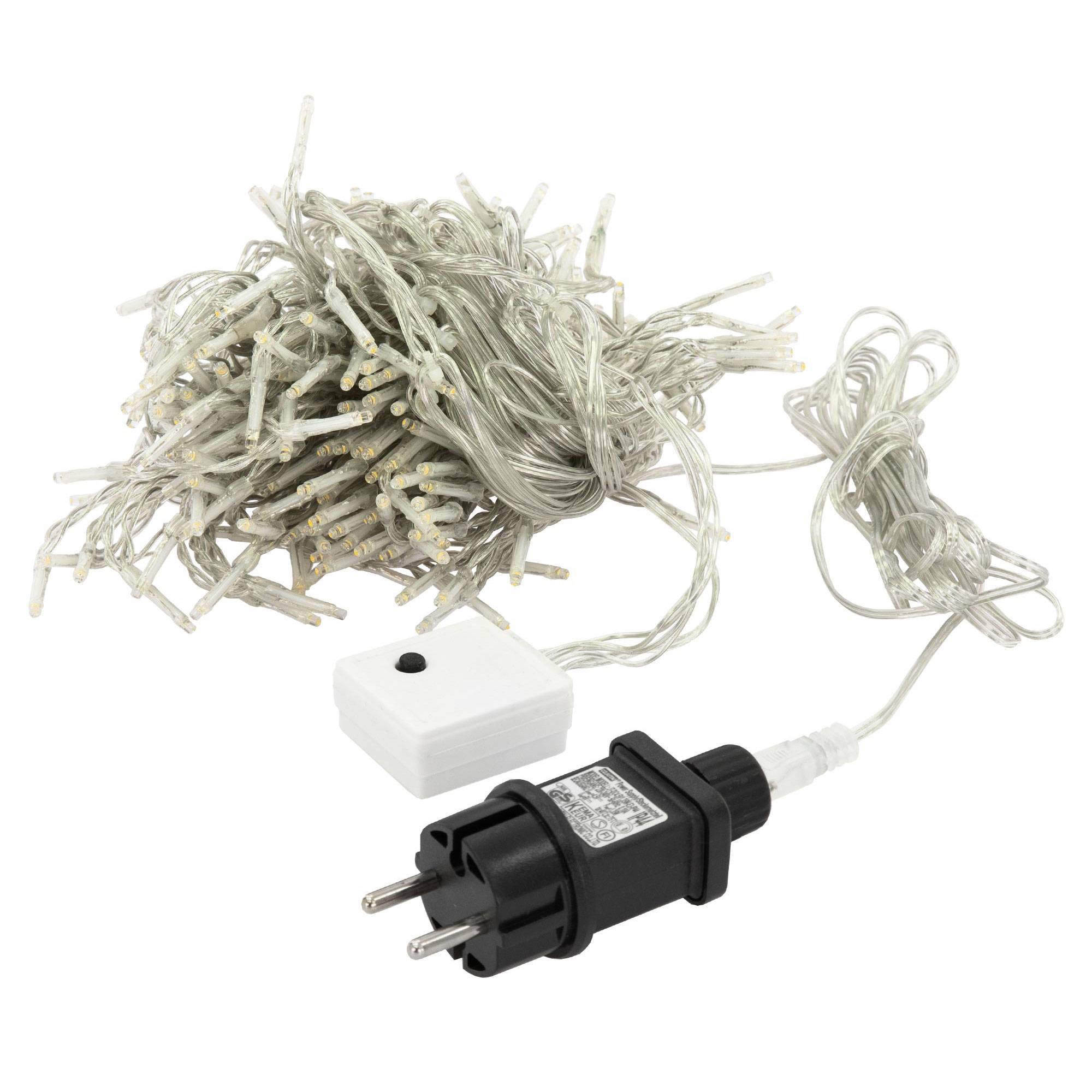 Ecd-Germany - Rideau pendant lumineux de Noël 240 LED blanc chaud IP44 2m intérieur/extérieur - Imagen 1