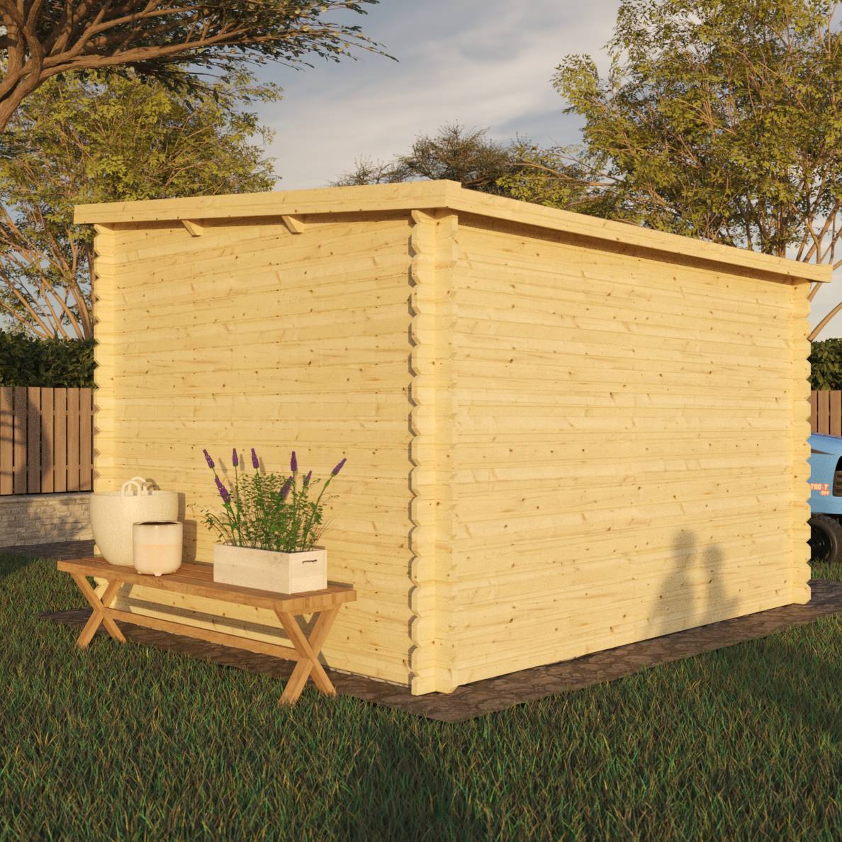 Eden Partenaire Jardin - Abri de jardin en bois 6m² mono pente - 2m98x2m48 - Image 4