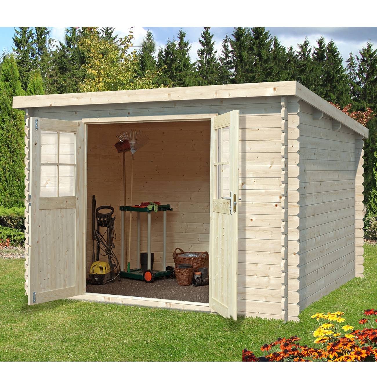 Eden Partenaire Jardin - Abri de jardin en bois 6m² mono pente - 2m98x2m48 - Image 2