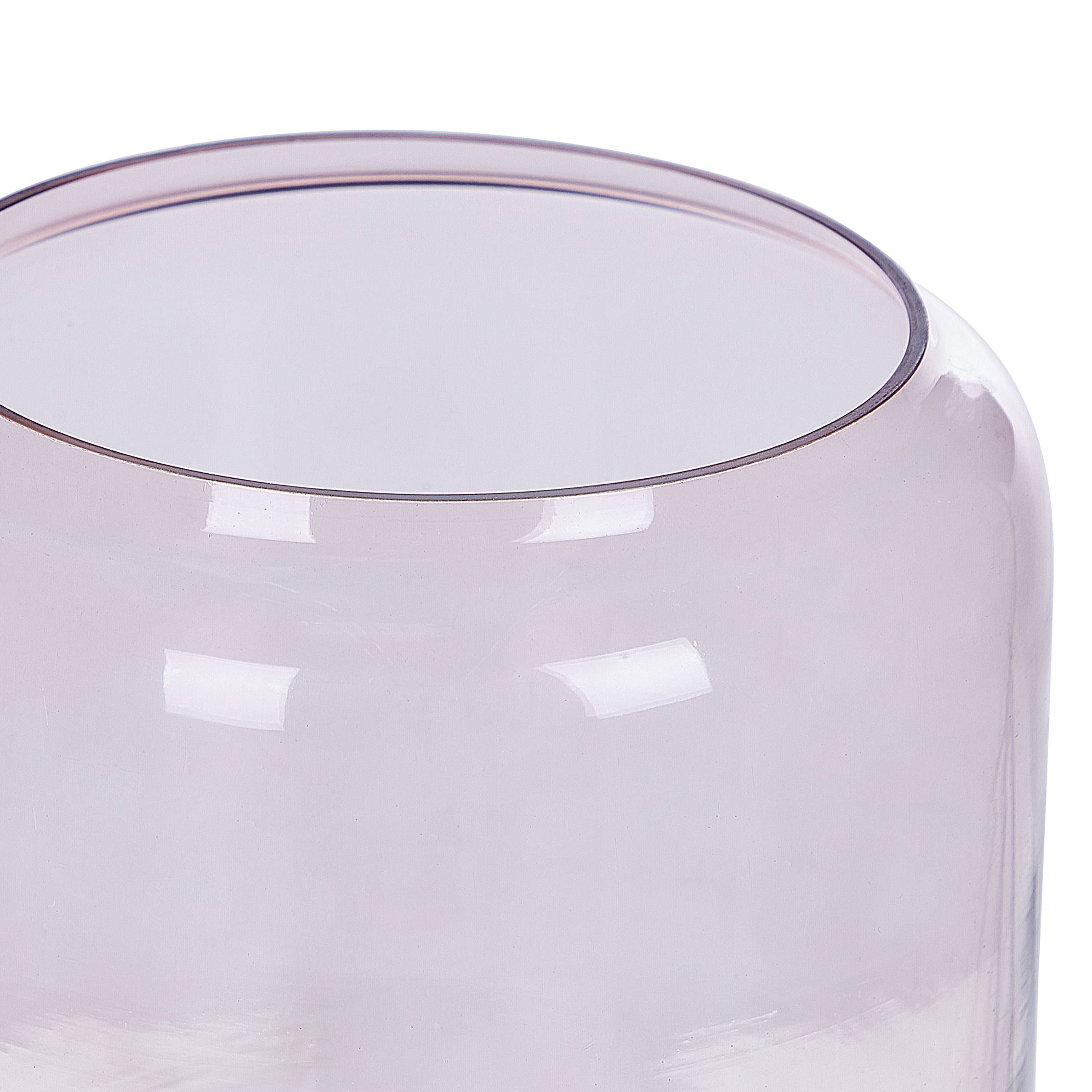 Beliani - Vase décoratif Verre Rose pastel RASAM - 11x11x11- Beliani - Image 4