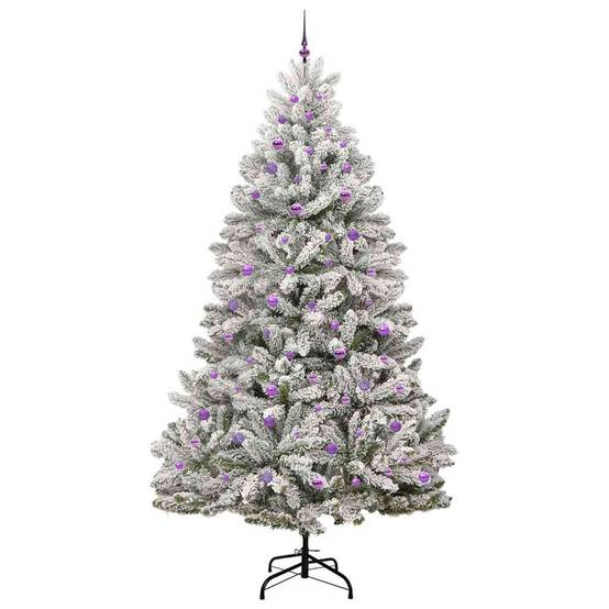 ComfortXL - Sapin de Noël Artificiel 270 cm Blanc Effet Neige, Kit Lumineux Prêt à Décorer – ComfortXL Outdoor Living - Image 4