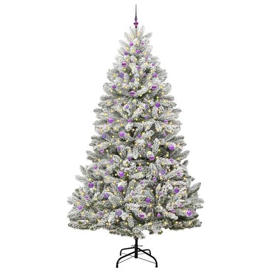 ComfortXL - Sapin de Noël Artificiel 270 cm Blanc Effet Neige, Kit Lumineux Prêt à Décorer – ComfortXL Outdoor Living - Image 3