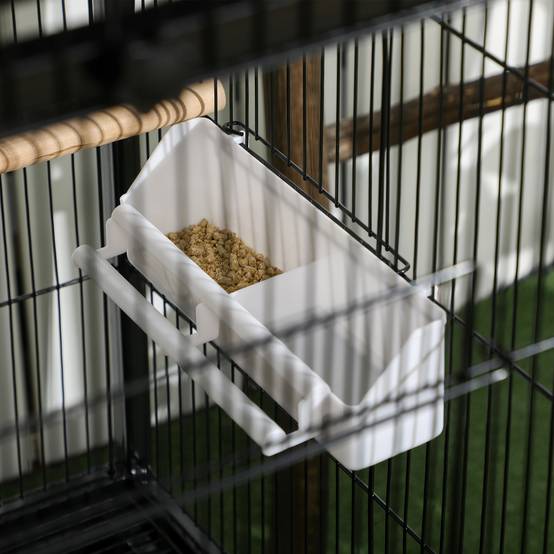 Cage volière pour oiseaux d'intérieur avec roues et bacs amovibles, 51,5x50x140 cm, noir - Image 10