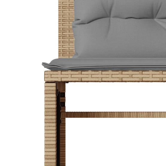 Salon de jardin bas 4 pcs en résine tressée avec 2 tables basses Beige – ComfortXL Outdoor Living - Image 8