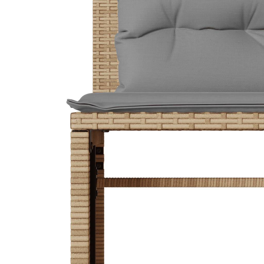 Salon de jardin bas 4 pcs en résine tressée avec 2 tables basses Beige – ComfortXL Outdoor Living - Image 8