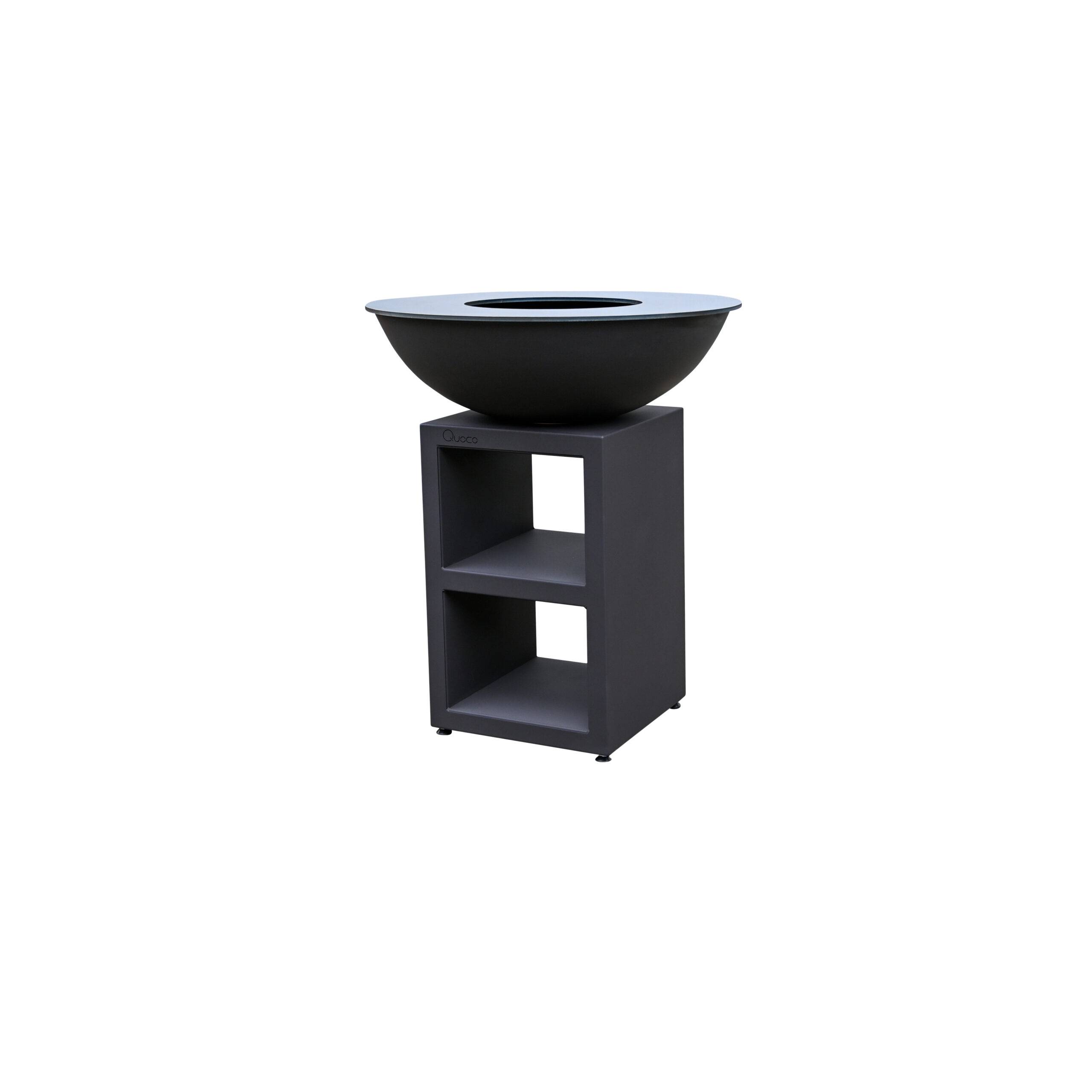 Quoco - Brasero Piatto Medium Noir diam84 + Grille + Spatule + Housse - Imagen 3