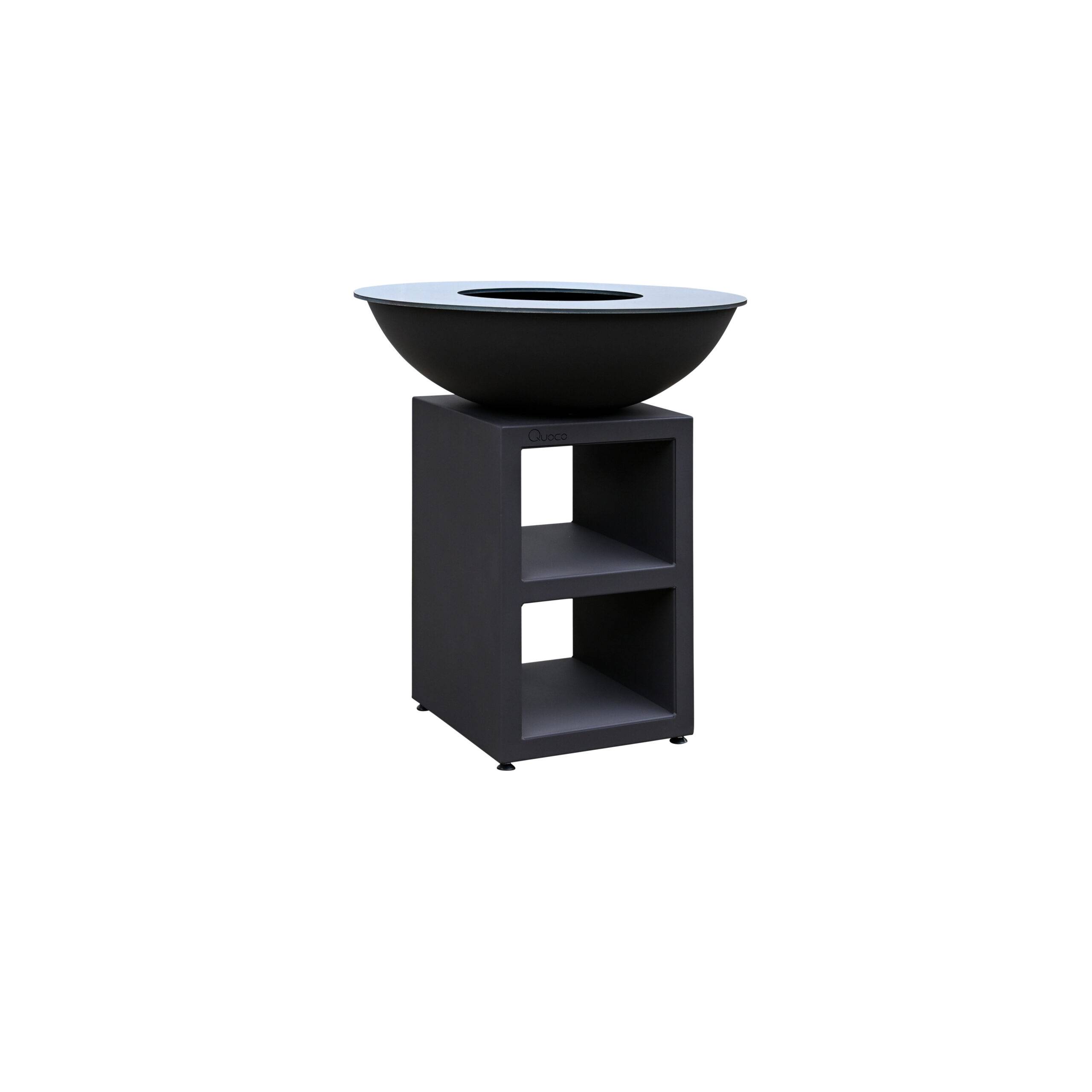 Quoco - Brasero Piatto Medium Noir diam84 + Grille + Spatule + Housse - Imagen 2