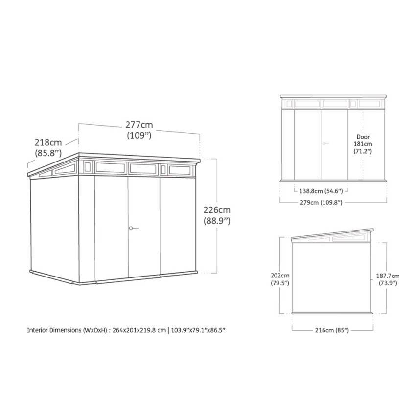 Keter - Abri de jardin Artisan 97 - 5,8 m² - gris - KETER - Image 7