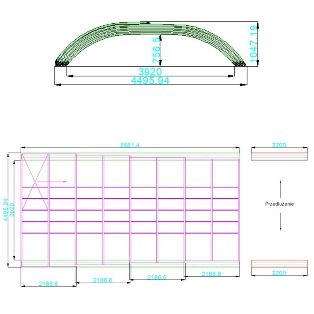Altanka - Abri de piscine Horizon - 8.58x3.92 m - polycarbonate alvéolaire 8 mm - pour piscine BAS7309 - ECO309 - ALTANKA - Imagen 4