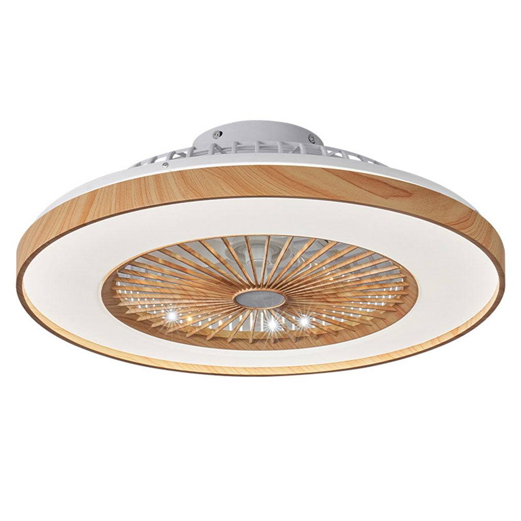 Lumisky - Ventilateur Plafond LED WOODIA D48cm Effet bois - Image 1