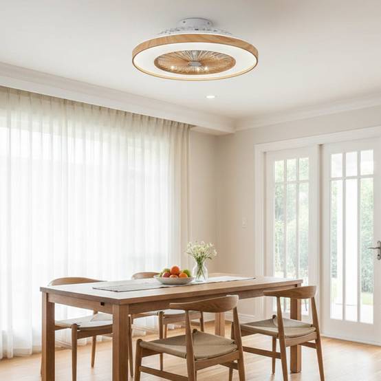Lumisky - Ventilateur Plafond LED WOODIA D48cm Effet bois - Image 2