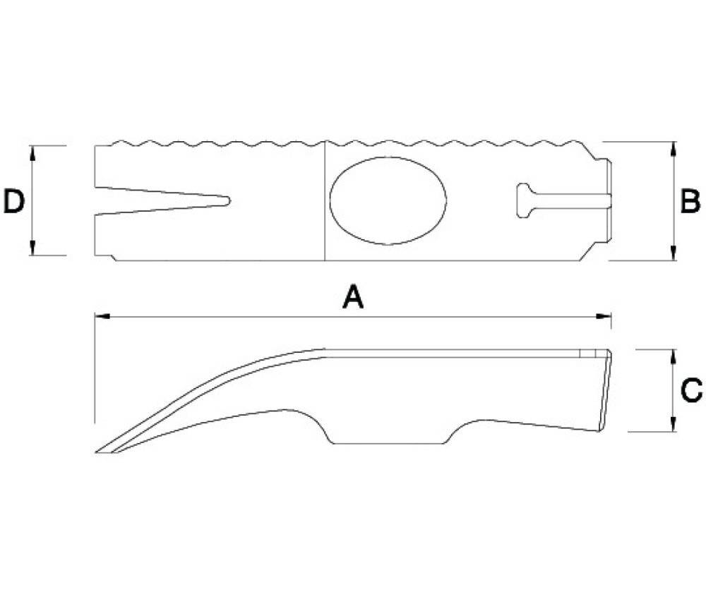 Marteau coffreur, tête raclante OC, manche ergonomique Nertec - MOB - Image 3