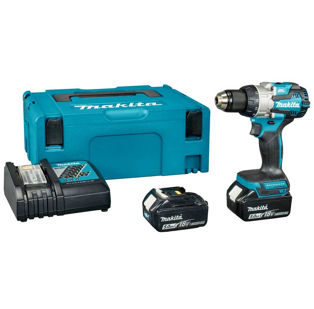 Makita - Perceuse visseuse LXT ® - 18V - MAKITA - avec une batterie 5Ah 18V - chargeur - MAKPAC - DDF489RTJ - Image 1