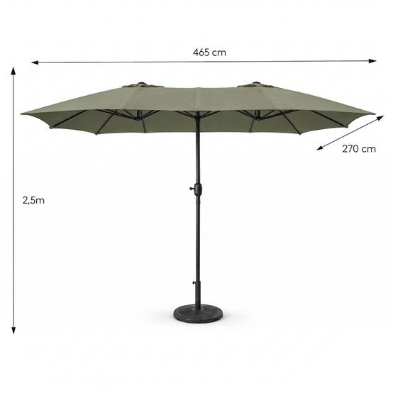 Parasol rectangulaire double 27x46m vert VENICE - Image 3