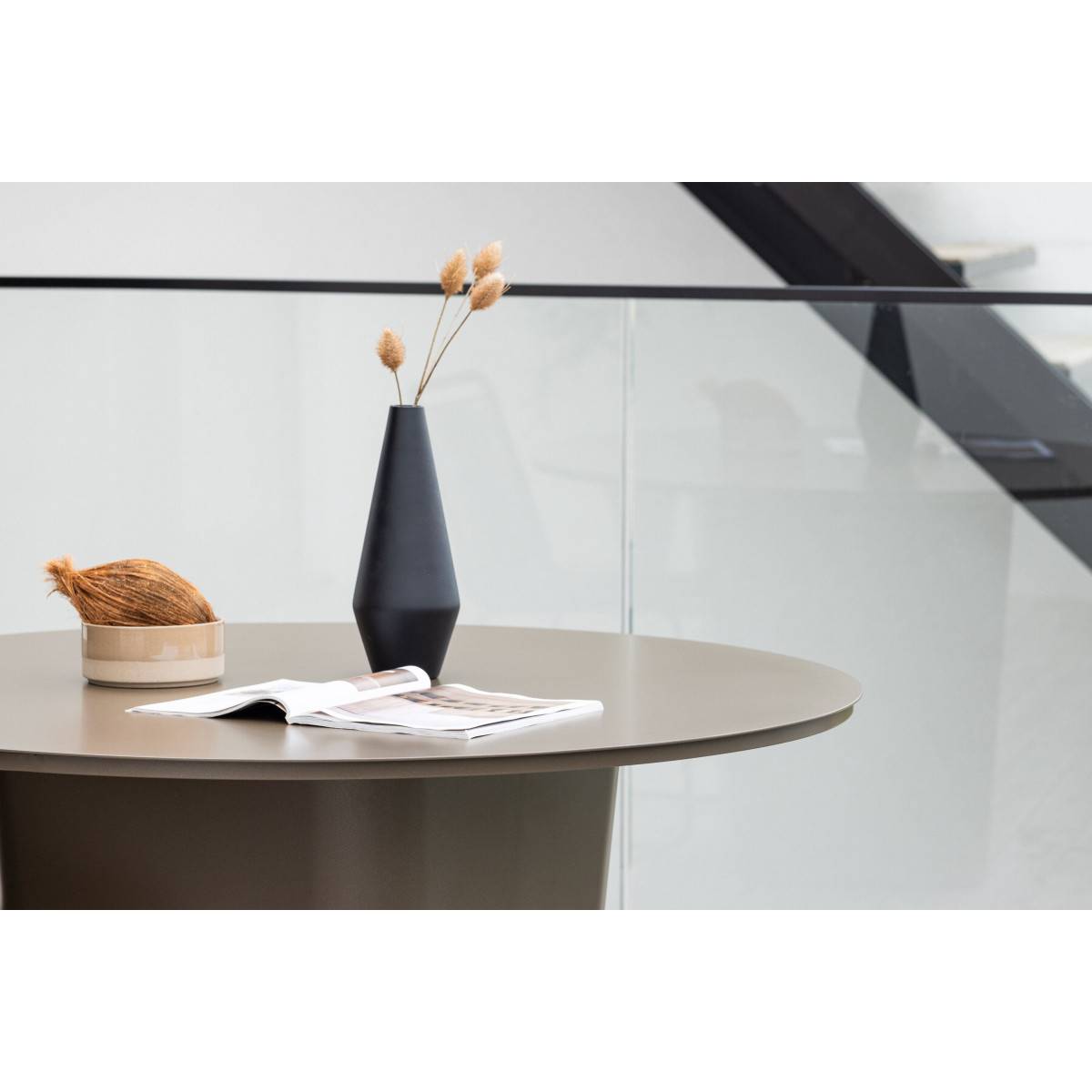 Table de Jardin Ronde "Santa Fe" 120cm Marron - Image 7