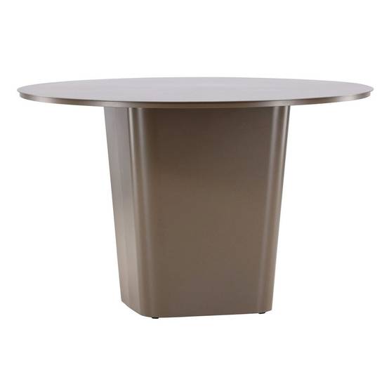 Table de Jardin Ronde "Santa Fe" 120cm Marron - Image 1