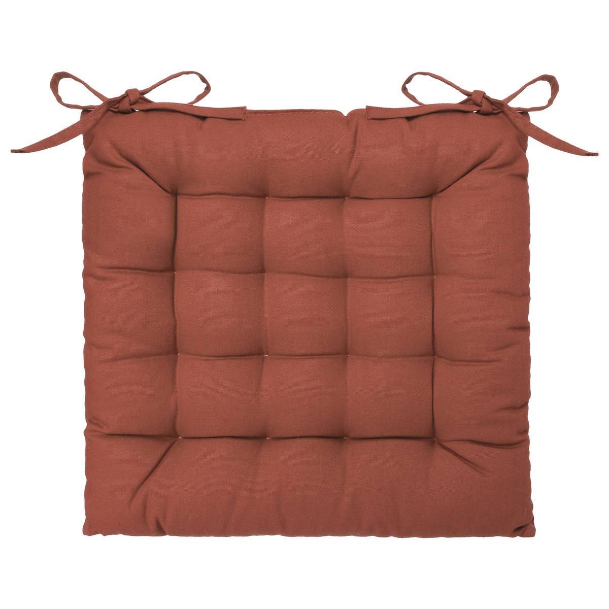 Atmosphera - Galette de chaise rose terracotta 38x38cm - Atmosphera Créateur d'intérieur - Image 1