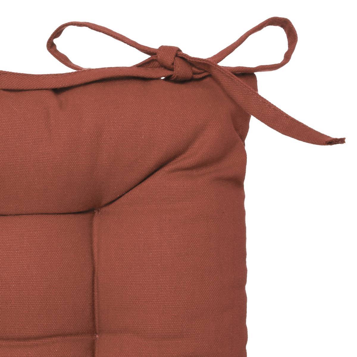 Atmosphera - Galette de chaise rose terracotta 38x38cm - Atmosphera Créateur d'intérieur - Image 2
