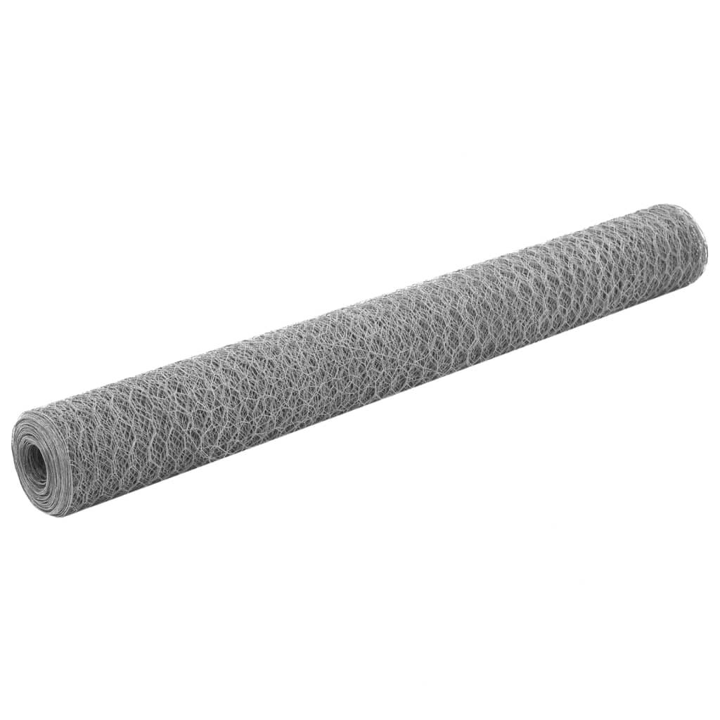ComfortXL - Grillage Poule Acier Galvanisé Clôture Souple Élevage 36mm 25x1,2m - ComfortXL Outdoor Living