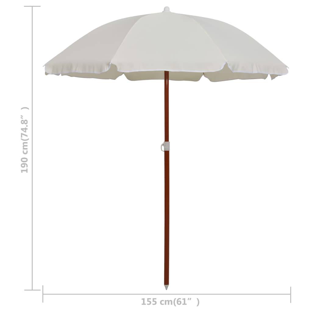 Helloshop26 - Parasol avec mât en acier 180 cm sable - Image 5