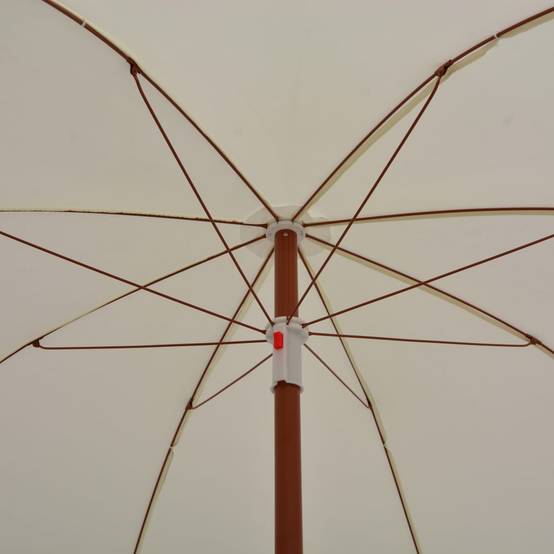 Helloshop26 - Parasol avec mât en acier 180 cm sable - Image 4