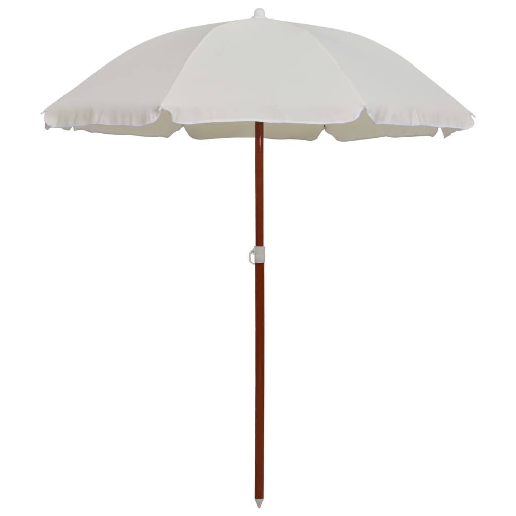 Helloshop26 - Parasol avec mât en acier 180 cm sable - Image 1