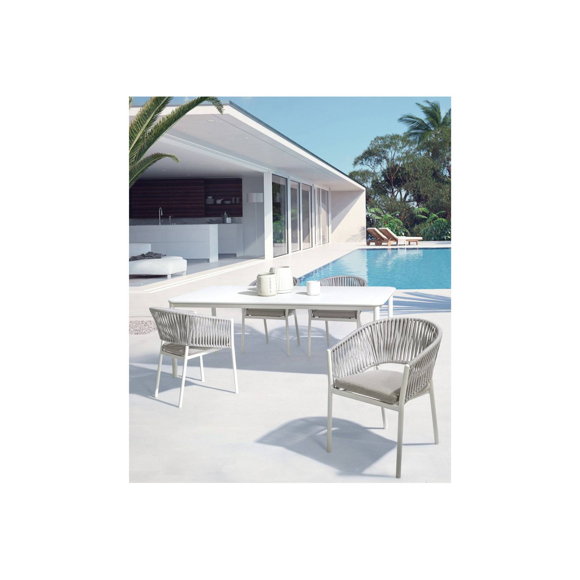 Autre - Fauteuils de jardin en métal et polypropylène (lot de 4) - CANNES - Imagen 3