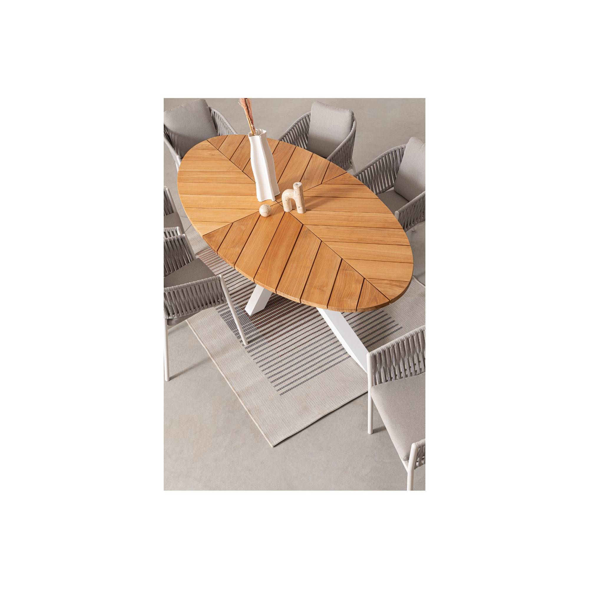 Autre - Fauteuils de jardin en métal et polypropylène (lot de 4) - CANNES - Imagen 5