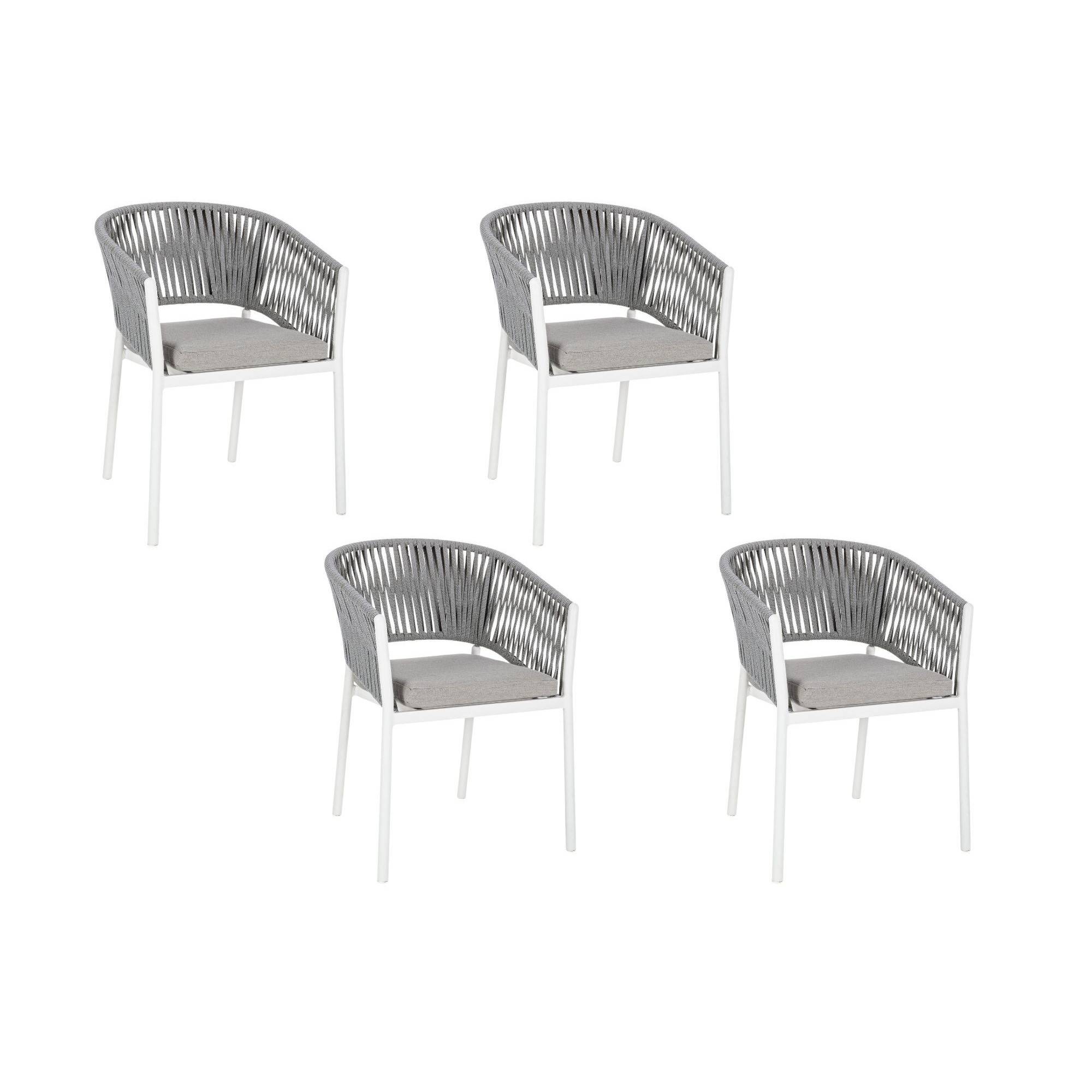 Autre - Fauteuils de jardin en métal et polypropylène (lot de 4) - CANNES - Imagen 1