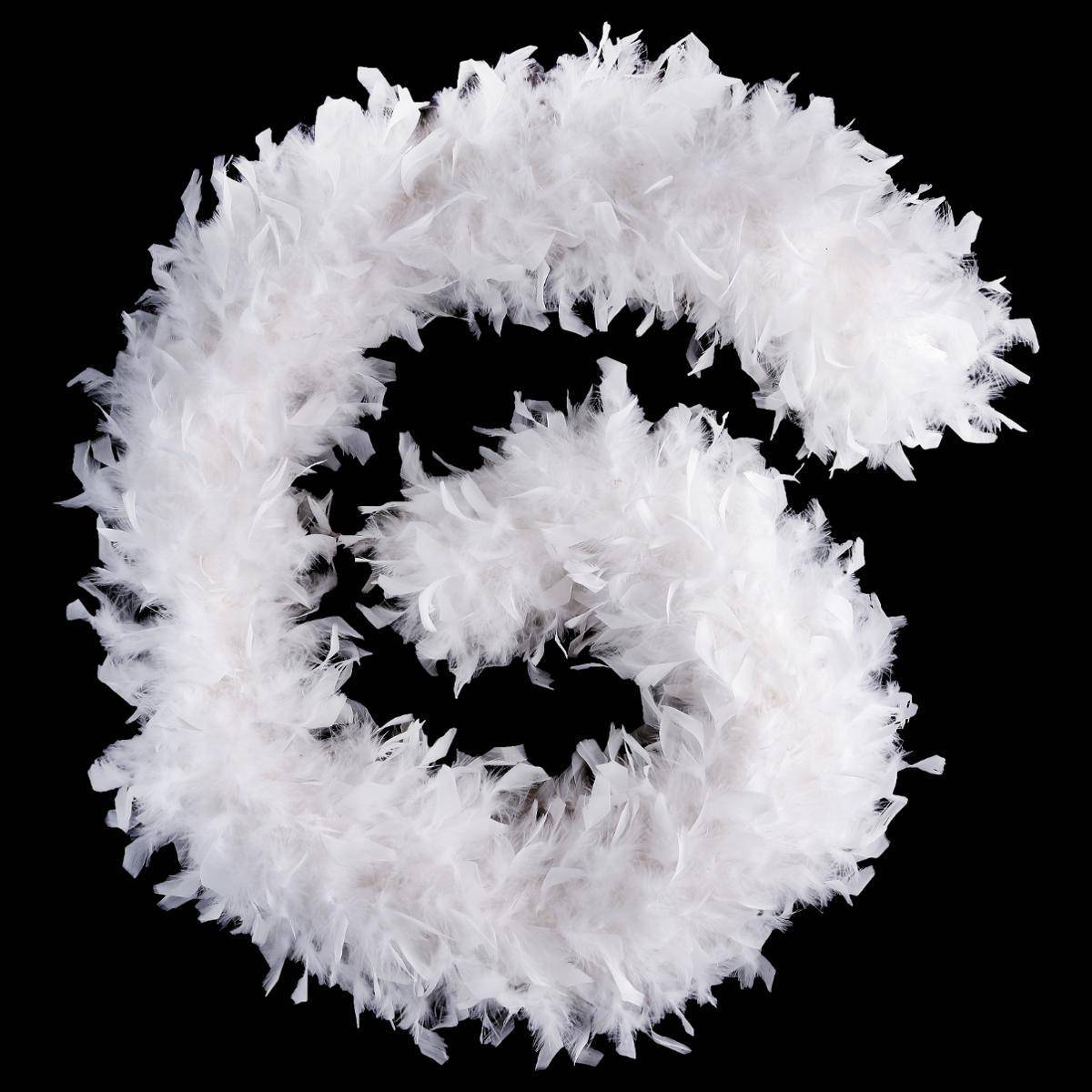 Atmosphera - Guirlande de Noël boa blanc 1m80 100g en plumes - Atmosphera Créateur d'intérieur