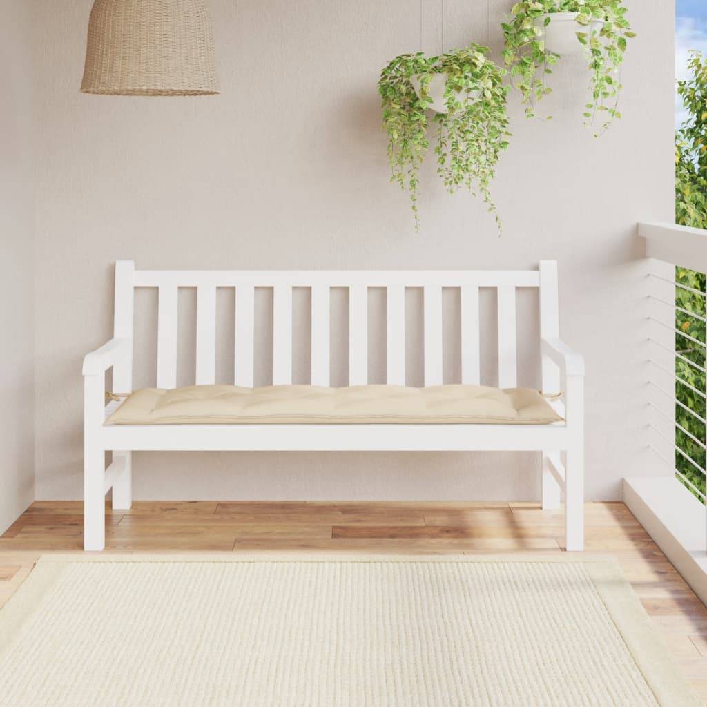 Coussin de banc de jardin beige 150x50x7 cm tissu oxford P101 - Image 2