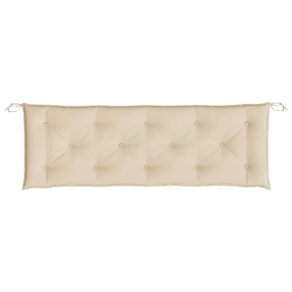 Coussin de banc de jardin beige 150x50x7 cm tissu oxford P101 - Image 4