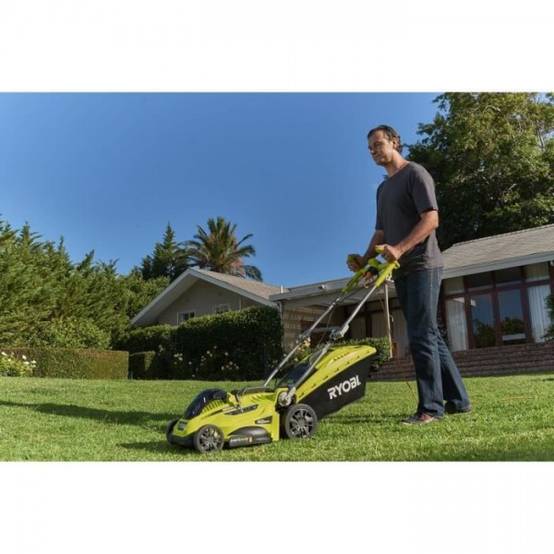 Ryobi - Tondeuse a Gazon RYOBI - 1800 W - Ø coupe 40 cm - ramassage et mulching - double poignée Vertebrae™ - RLM18E40H - Image 3