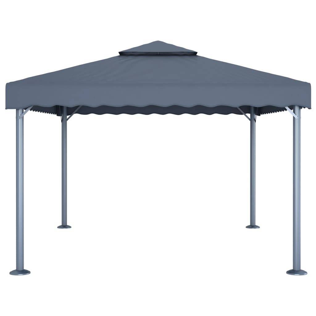 Tonnelle aluminium anthracite 400 x 300 x 270 cm - PANGIVO - Image 3