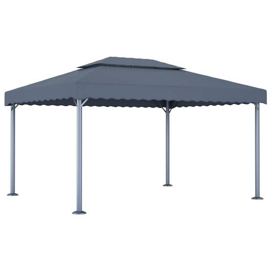 Tonnelle aluminium anthracite 400 x 300 x 270 cm - PANGIVO - Image 1