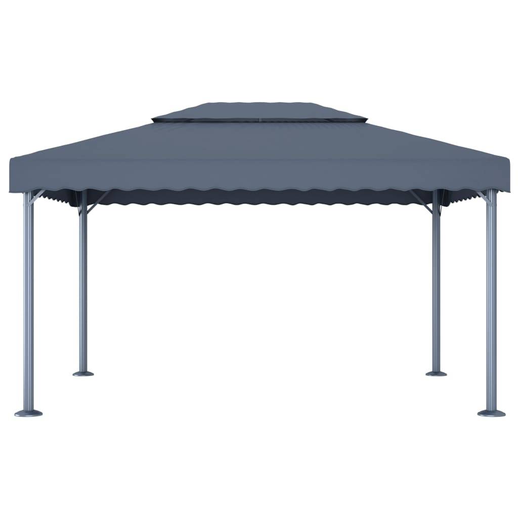 Tonnelle aluminium anthracite 400 x 300 x 270 cm - PANGIVO - Image 2