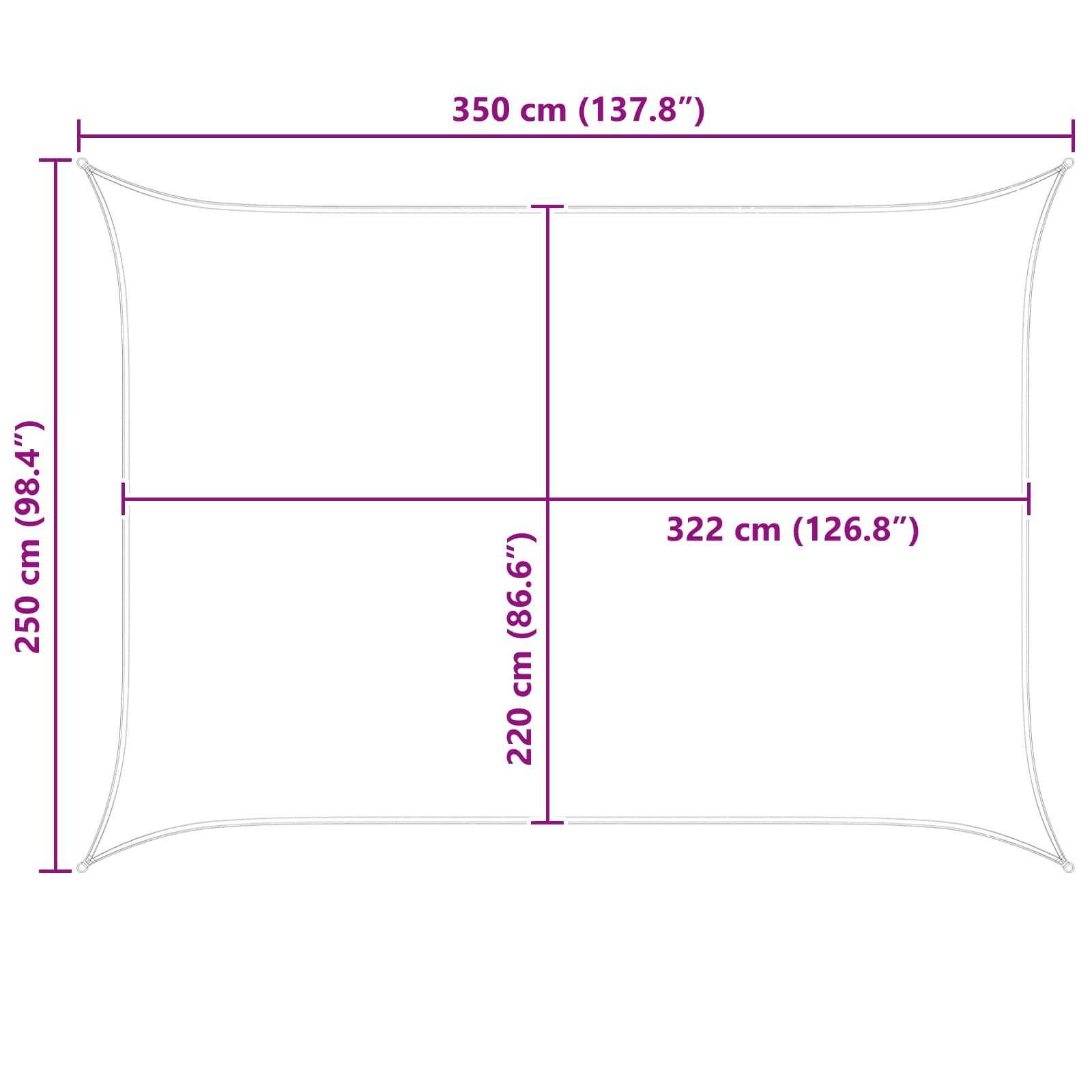 PANGIVO - Voile d'ombrage polyester Oxford jaune et blanc 350 x 250 cm - PANGIVO - Image 7