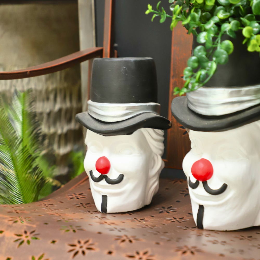 ~ Cache-pot "Clown" Ø.15 x 21.5cm Chemin de campagne - Image 3