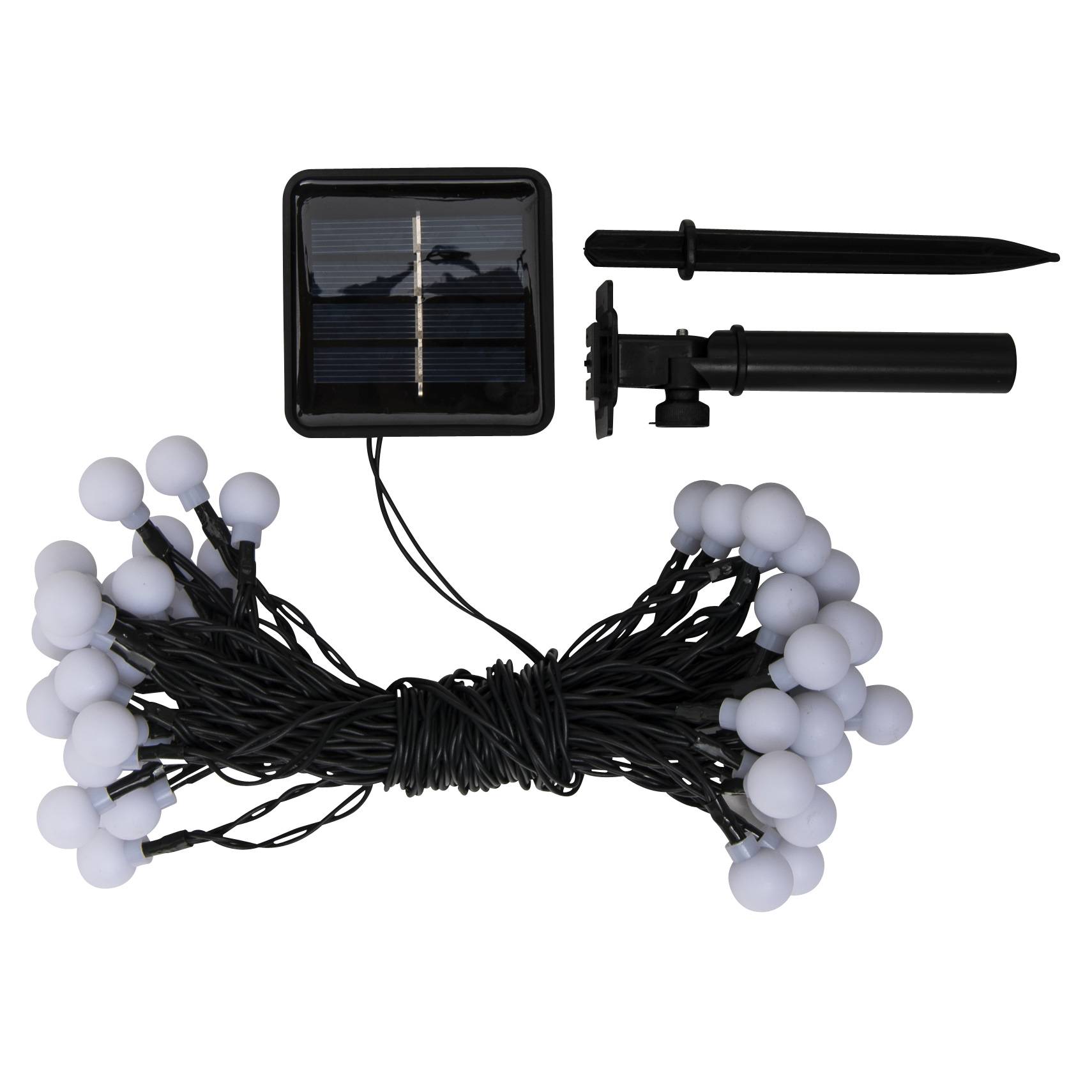 Guirlande boule solaire 50 LED blanc froid - 9.5 mètres - Image 2