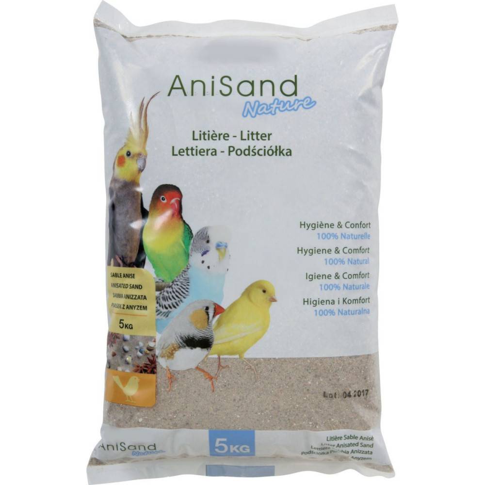 animallparadise - Sable Anisand nature Litière 5 kg pour oiseaux - Imagen 1
