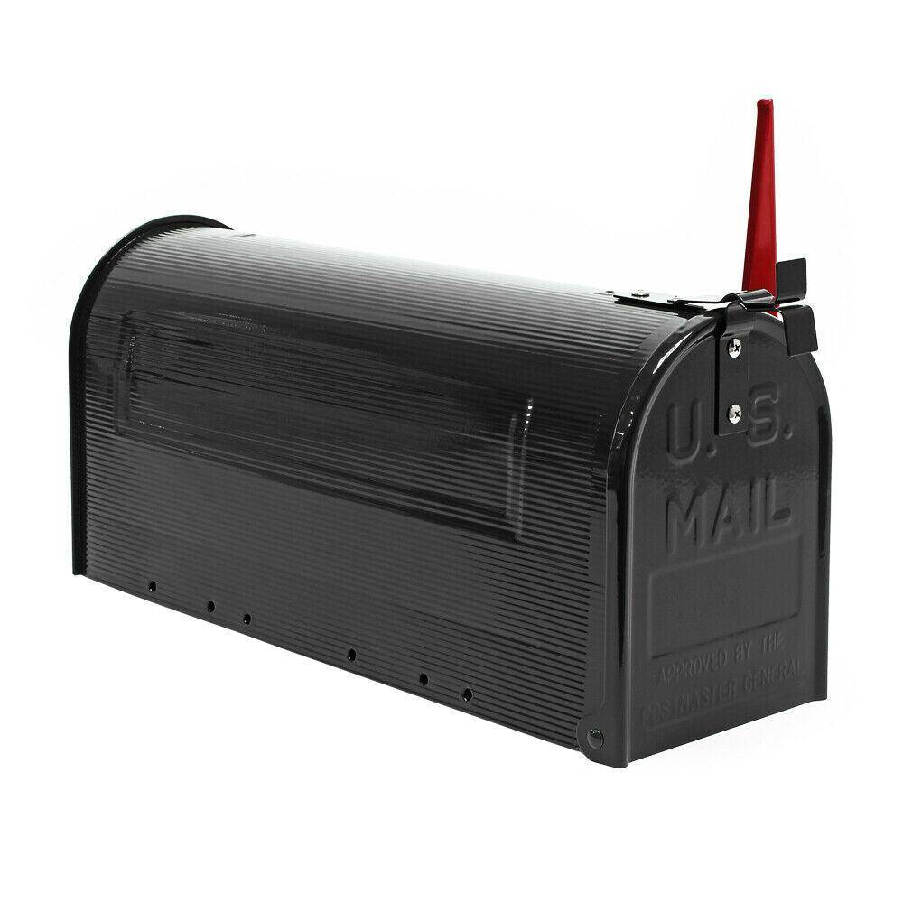 Helloshop26 - Boite aux lettres style américain design boite postale sur pied us mailbox 18 x 22 x 48 cm noir - Imagen 1