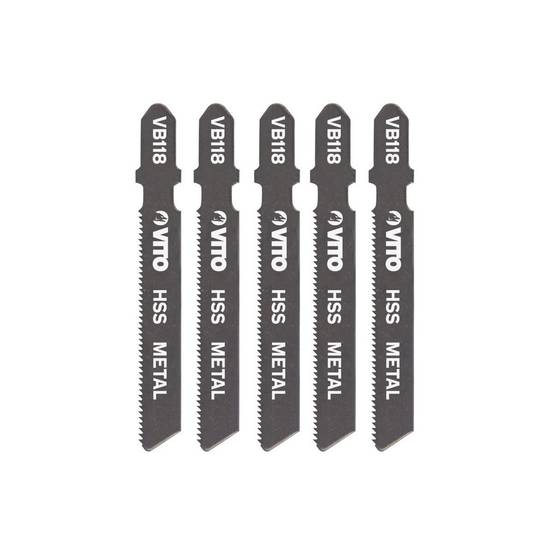 Lot de 5 Lames Scie sauteuse Acier Long: 77mm Coupe 1 à 3mm Emboîtement Bosch VB118.VITO - Image 1