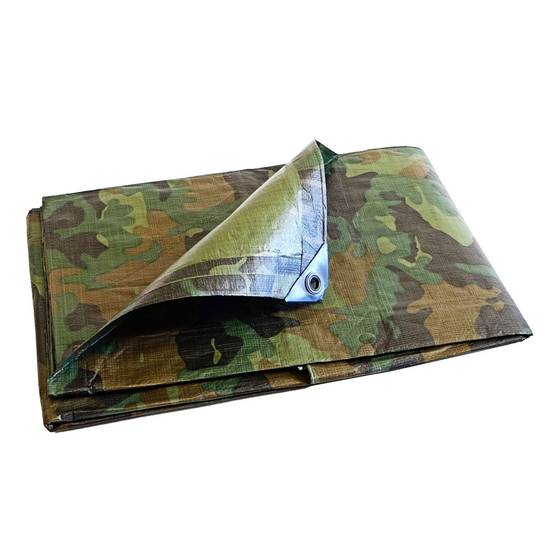 Bâche Tunnel agricole 1,8x3 m CM150TU - Camouflage - Haute Qualité - Bâche de protection imperméable pour Tunnel TECPLAST - Image 1