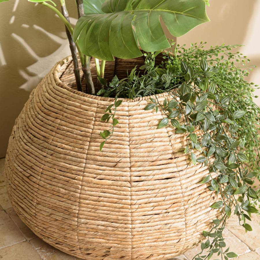 Macabane - ALIDA - Cache pot petit modèle en tissage d'abaca naturel - Imagen 3