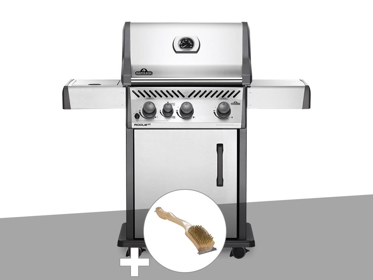 Napoleon - Barbecue à gaz Rogue XT 425 gris + Brosse à grill - Napoleon