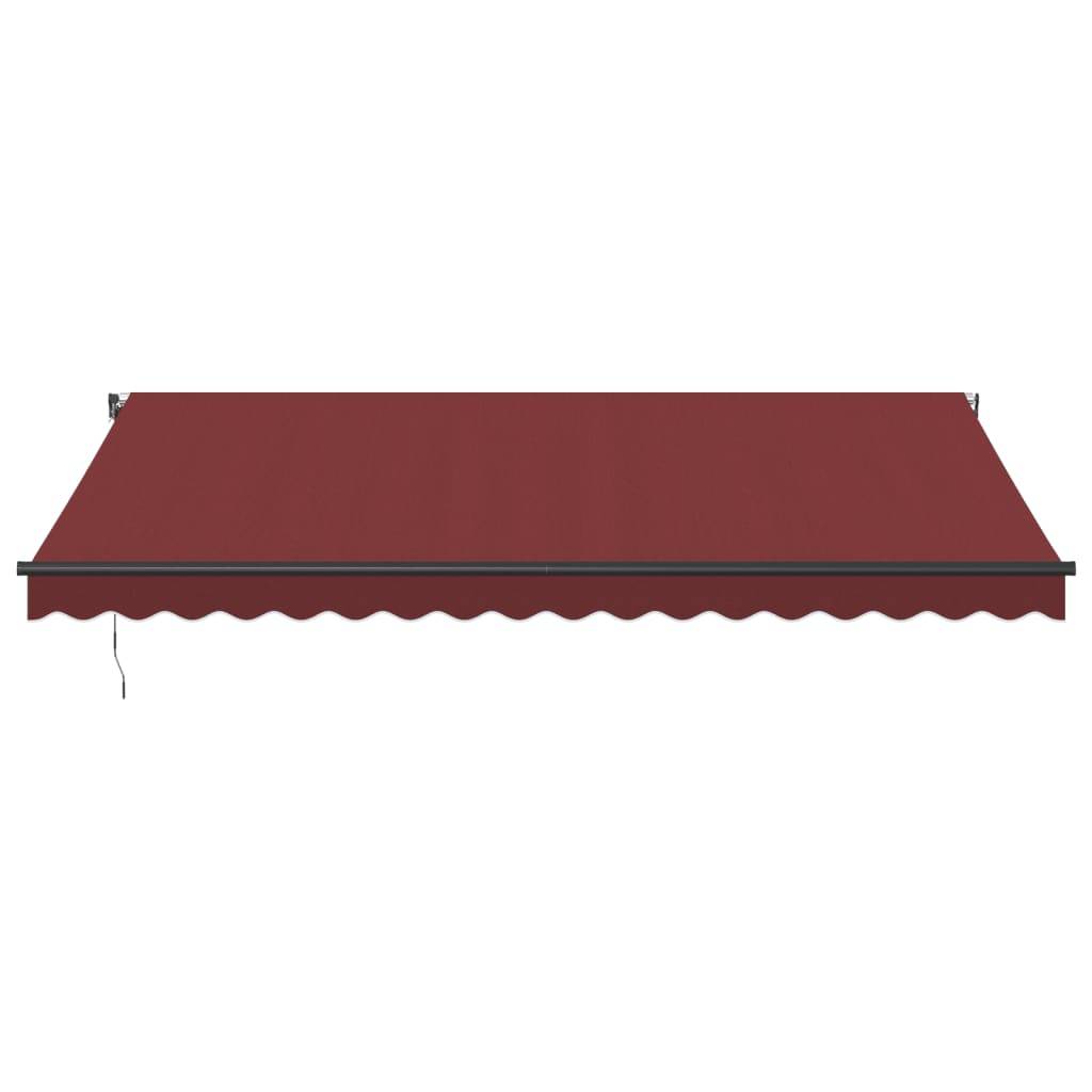 Store banne motorisé avec LED aluminium pour terrasse et patio 450x350 cm bordeaux - ComfortXL Outdoor Living - Image 4