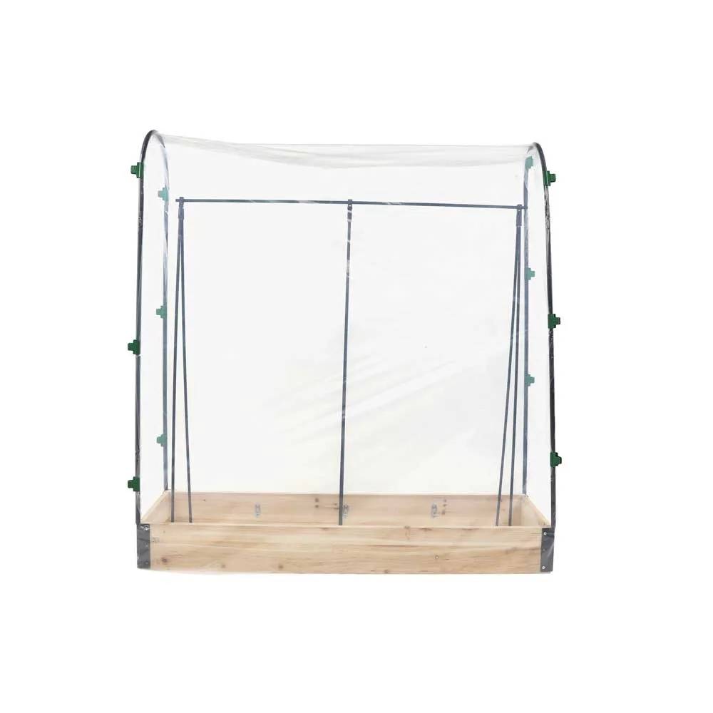 Carré potager tomate en bois de sapin avec housse PVC - 115x30x120cm - Image 3