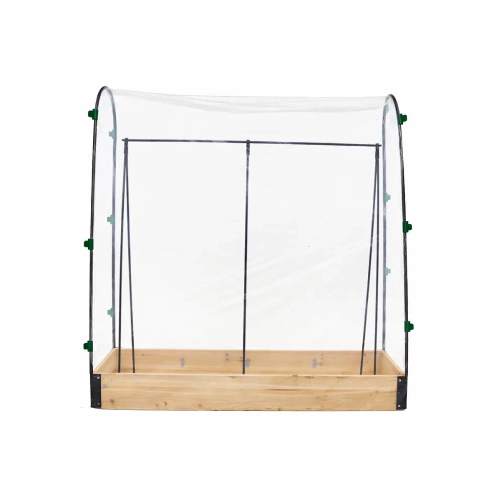 Carré potager tomate en bois de sapin avec housse PVC - 115x30x120cm - Image 7