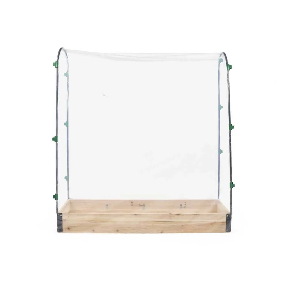 Carré potager tomate en bois de sapin avec housse PVC - 115x30x120cm - Image 2